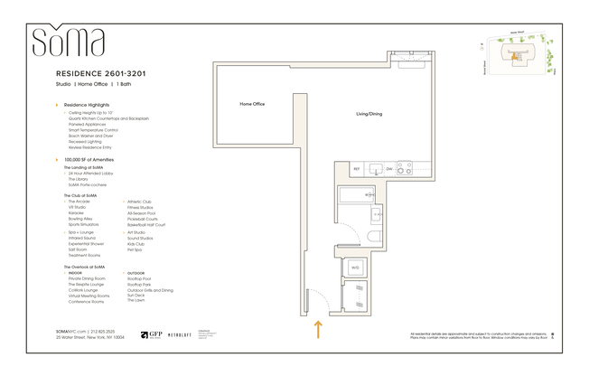 Studio, 1 bath, $4,825, Unit 2801