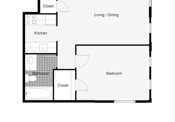 1 bed, 1 bath, 559 sqft, $2,995, Unit 60-10