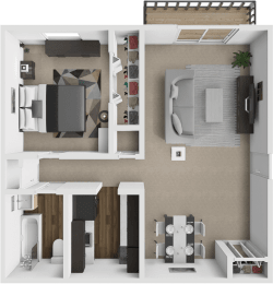 1 bed, 1 bath, 575 sqft, $865