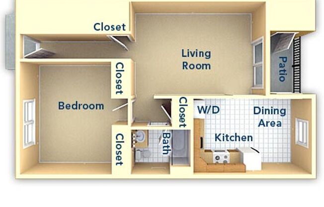 1 bed, 1 bath, 742 sqft, $1,850, Unit 186
