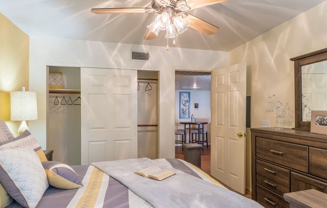 Arboretum large bedroom with ceiling fan