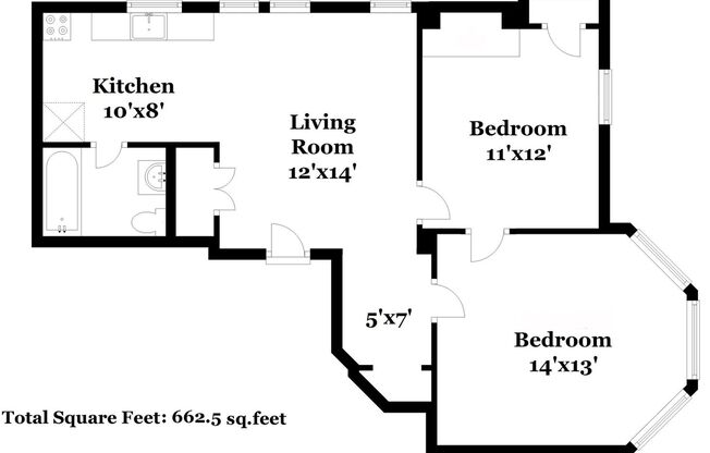 2 beds, 1 bath, 636 sqft, $2,399, Unit 1331-2