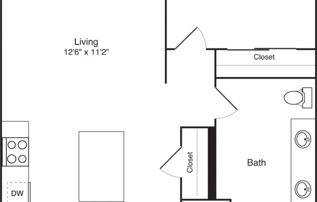 1 bed, 1 bath, 707 sqft, $1,875