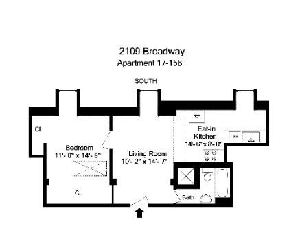 1 bed, 1 bath, 550 sqft, $3,950, Unit 17158