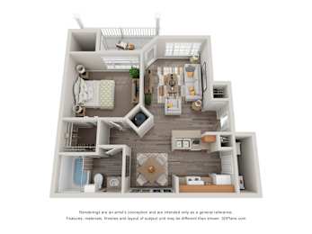 1 bed, 1 bath, 815 sqft, $1,350