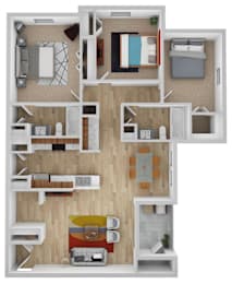 3 beds, 2 baths, 1,158 sqft, $915