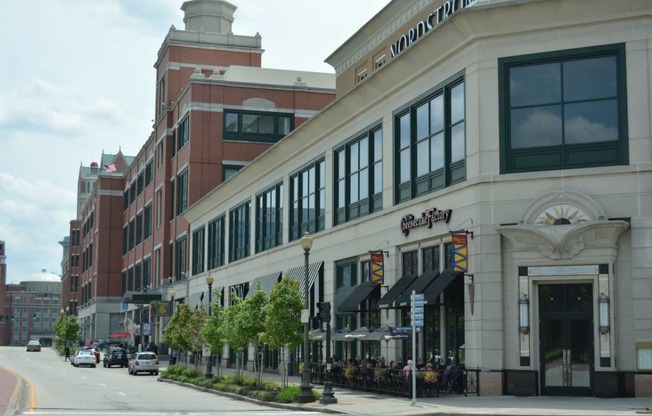 Cheesecake factory and Nordstrom rack near station row