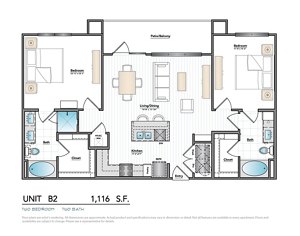 2 beds, 2 baths, 1,116 sqft, $1,653