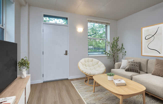 Living Room with Hard Surface Flooring