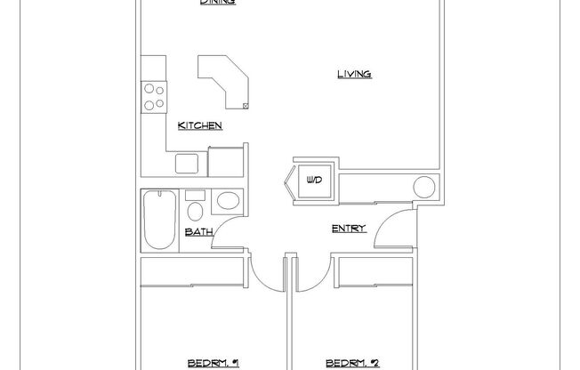 2 beds, 1 bath, 1,000 sqft, $2,200, Unit A216