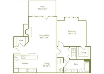 1 bed, 1 bath, 900 sqft, $1,605