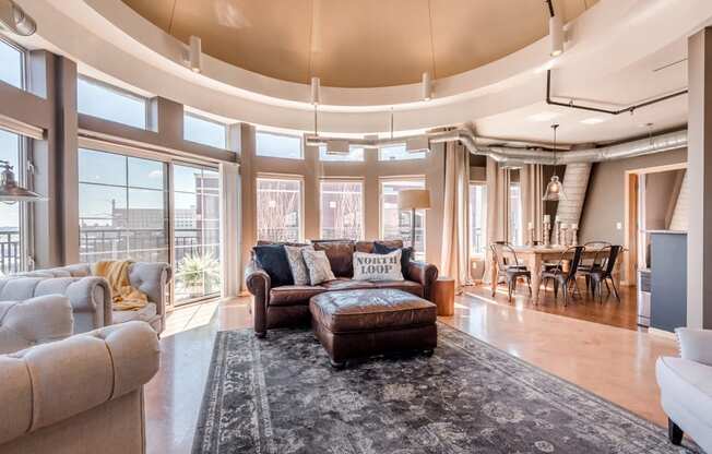 large living room in the Crown Suite