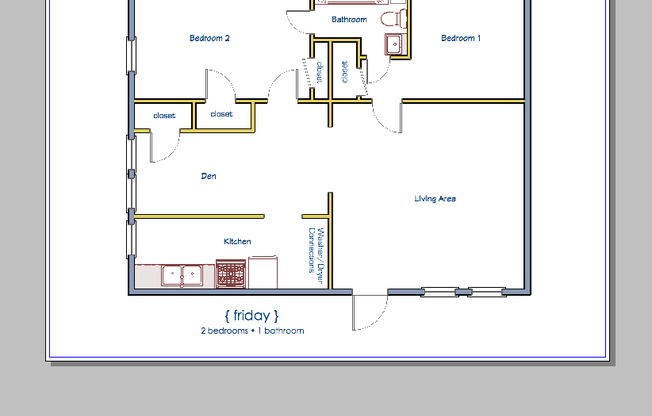 2 beds, 1 bath, 850 sqft, $985, Unit 6