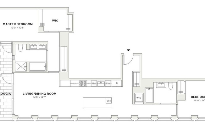 2 beds, 2 baths, 1,362 sqft, $17,000, Unit 30D