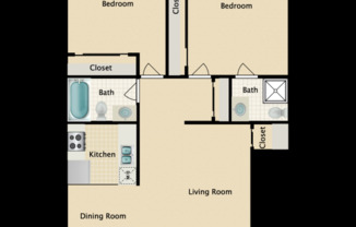 2 beds, 2 baths, 800 sqft, $2,704