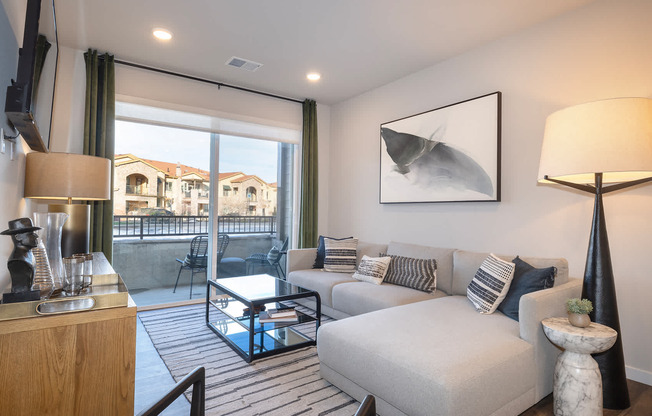 Living Room with Balcony and Hard Surface Flooring