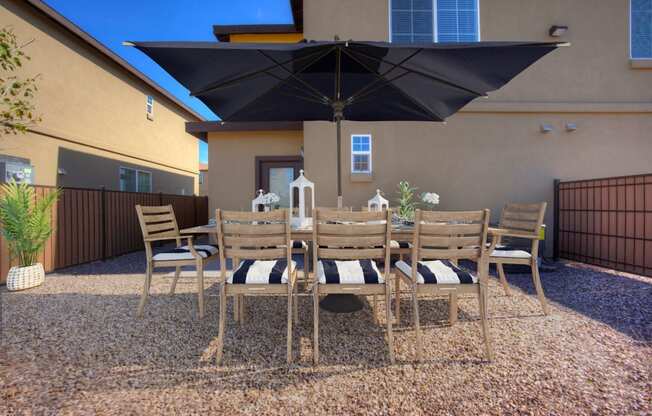 Townhome Backyard a San Vicente Townhomes in Phoenix AZ