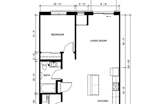 1 bed, 1 bath, 820 sqft, $1,850, Unit SC 1408-112