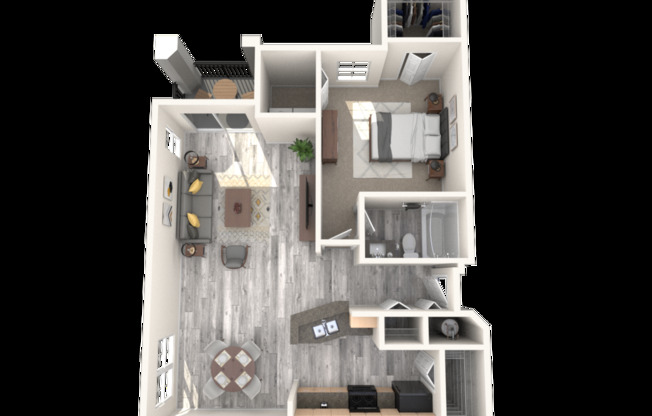 1 bed, 1 bath, 846 sqft, $1,608