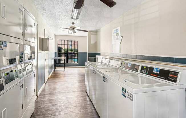 Convenient laundry facilities on-site at Bandera Crossing apartments in San Antonio, TX