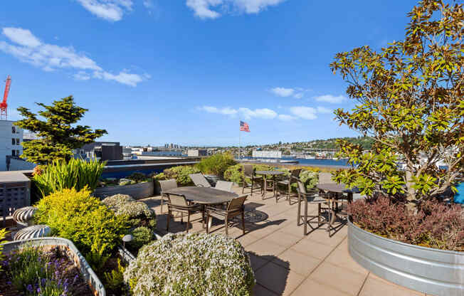 the rooftop terrace at the laureate apartments in san francisco, calif., is seen at Dexter Lake Union, Seattle, 98109