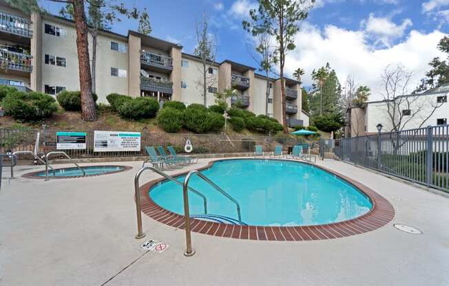 resort style pool and hot tub at Terrace Gardens Apartment Homes, Escondido