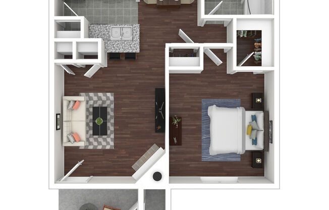 1 bed, 1 bath, 643 sqft, $860