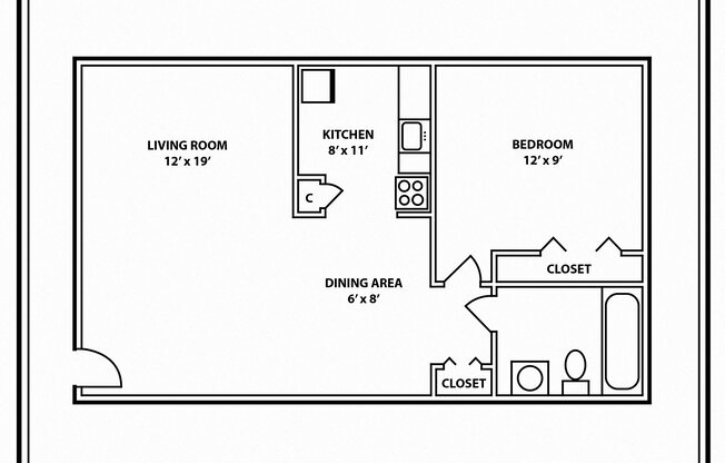 1 bed, 1 bath, 680 sqft, $930