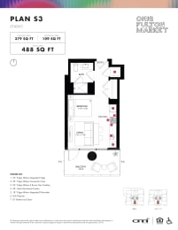 Studio, 1 bath, 379 sqft, $2,326