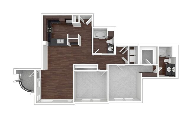 2 beds, 2 baths, 1,238 sqft, $2,075