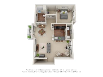 1 bed, 1 bath, 975 sqft, $1,585