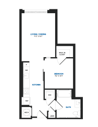 1 bed, 1 bath, 595 sqft, $2,183