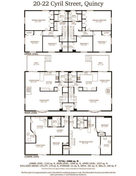 3 beds, 2.5 baths, 2,490 sqft, $3,700, Unit 22