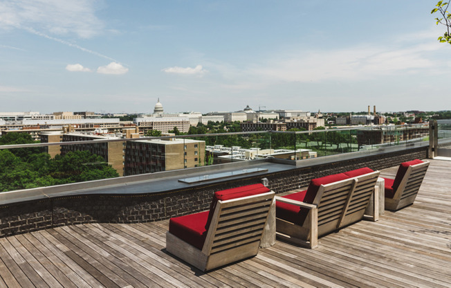 Escape to the roof top for a quick meditation or meaningful conversation