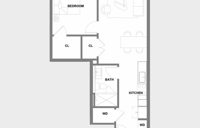 1 bed, 1 bath, 660 sqft, $1,788, Unit 206