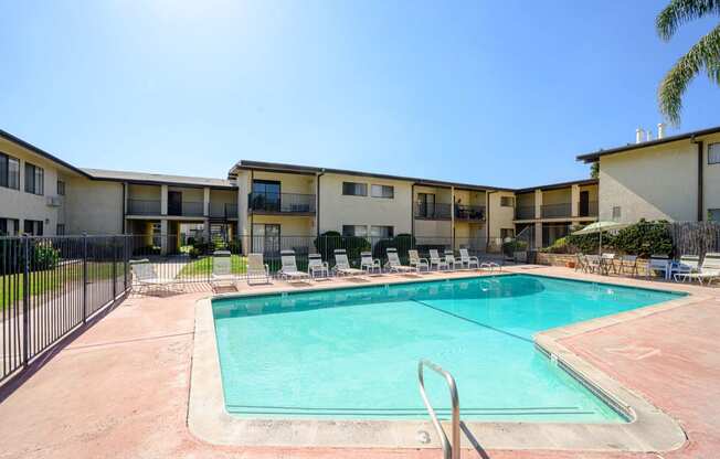 our apartments in a city have a swimming pool at Park Columbia Apts, Hemet, CA