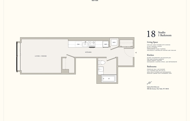 Studio, 1 bath, $4,395, Unit 218