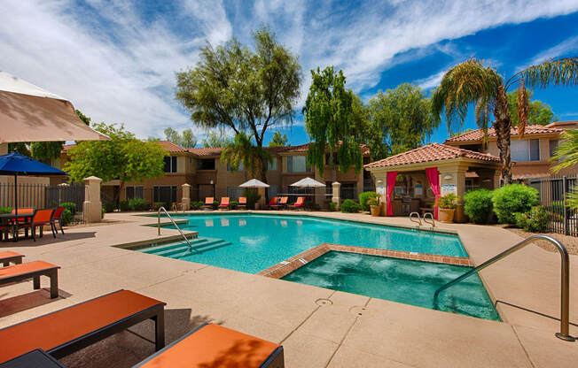 Outdoor resort style pool for apartments in mesa arizona at Vista Grove Apartments, Mesa