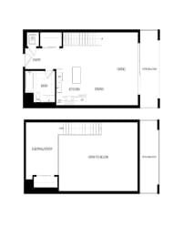 Studio, 1 bath, 747 sqft, $3,695