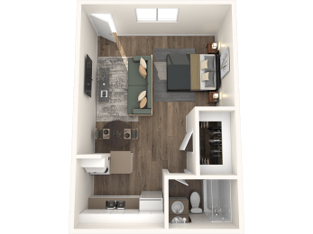 Studio, 1 bath, 405 sqft, $982