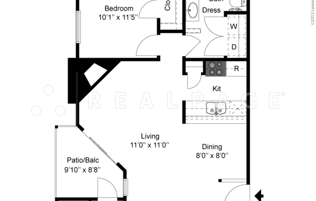 1 bed, 1 bath, 692 sqft, $1,078