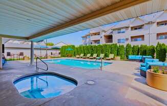 Aspen Apartments in Spokane, Washington Pool and Hot Tub