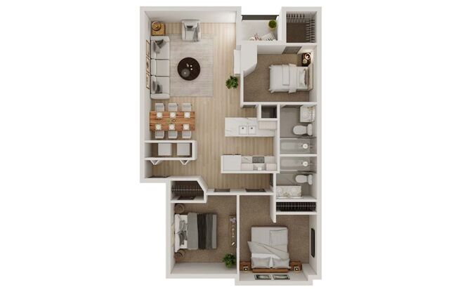 3 beds, 2 baths, 1,150 sqft, $1,925, Unit F305