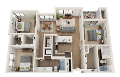 3 beds, 2 baths, 1,262 sqft, $2,398