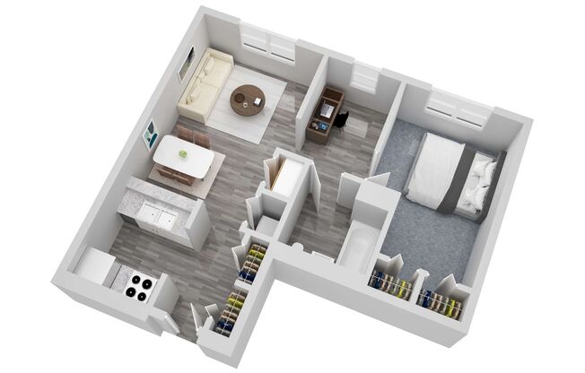 1 bed, 1 bath, 656 sqft, $2,600, Unit 318