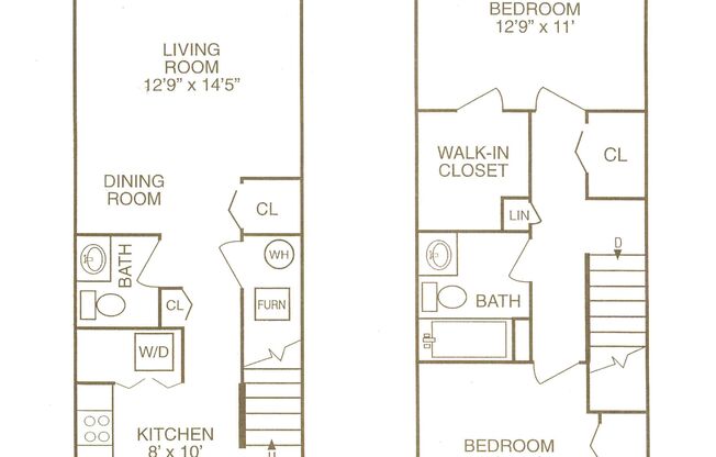 2 beds, 1.5 baths, 1,001 sqft, $875