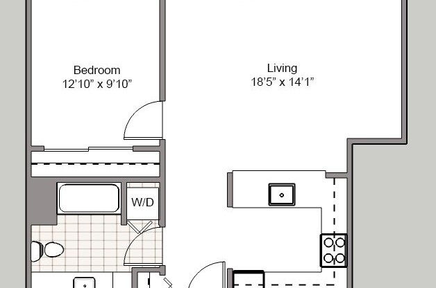 1 bed, 1 bath, 638 sqft, $1,775, Unit 202