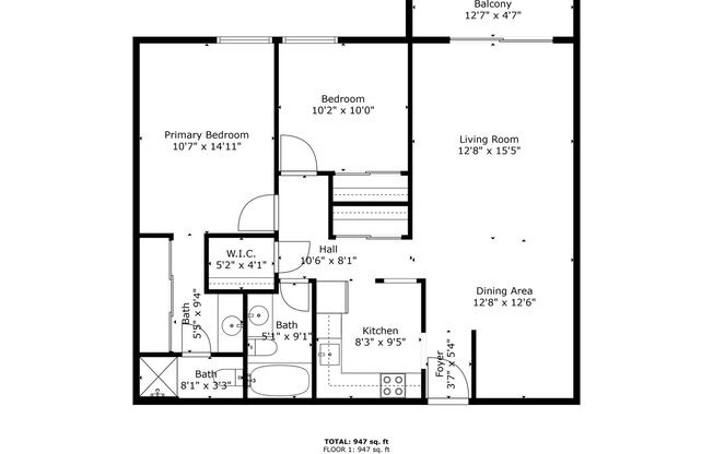 2 beds, 2 baths, 943 sqft, $1,145, Unit 2215-318