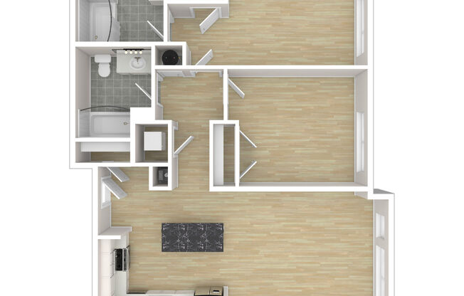 2 beds, 2 baths, 995 sqft, $5,390