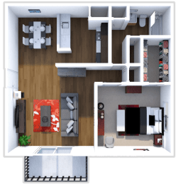 1 bed, 1 bath, 688 sqft, $935